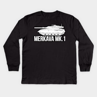 Merkava Mk.1 Israeli main battle tank Kids Long Sleeve T-Shirt